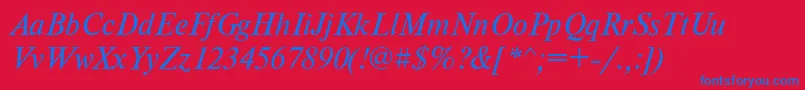 Axctnsi Font – Blue Fonts on Red Background