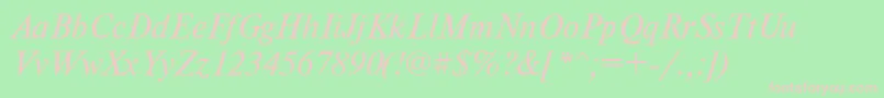 Axctnsi Font – Pink Fonts on Green Background