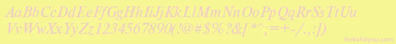 Axctnsi Font – Pink Fonts on Yellow Background