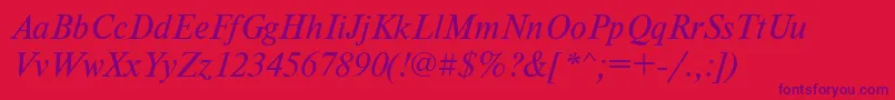 Axctnsi Font – Purple Fonts on Red Background