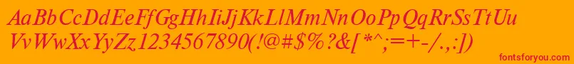 Axctnsi Font – Red Fonts on Orange Background