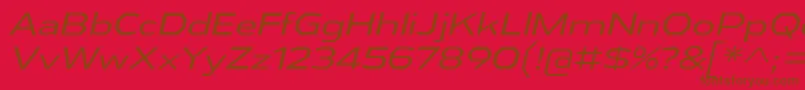 AthabascaExBkIt Font – Brown Fonts on Red Background