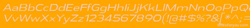 AthabascaExBkIt Font – Pink Fonts on Orange Background