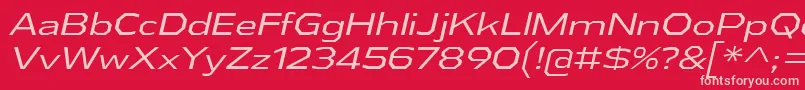 AthabascaExBkIt Font – Pink Fonts on Red Background