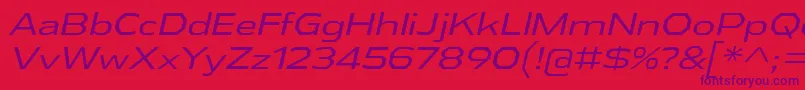 AthabascaExBkIt Font – Purple Fonts on Red Background