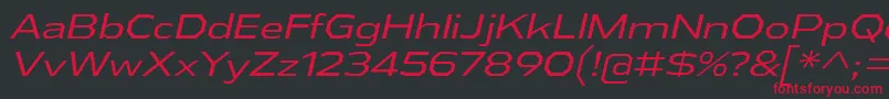 AthabascaExBkIt Font – Red Fonts on Black Background