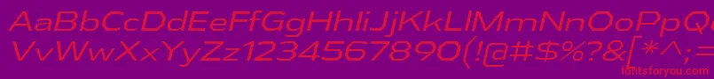 AthabascaExBkIt Font – Red Fonts on Purple Background