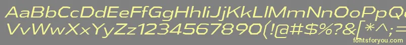 AthabascaExBkIt Font – Yellow Fonts on Gray Background