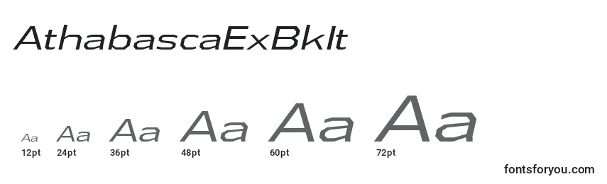 Размеры шрифта AthabascaExBkIt