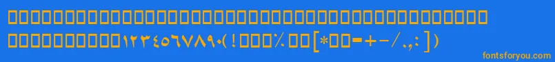 Шрифт BDavat – оранжевые шрифты на синем фоне