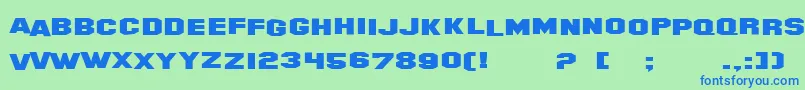 フォントSfHollywoodHillsExtended – 青い文字は緑の背景です。