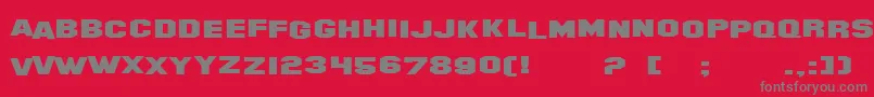 SfHollywoodHillsExtended Font – Gray Fonts on Red Background