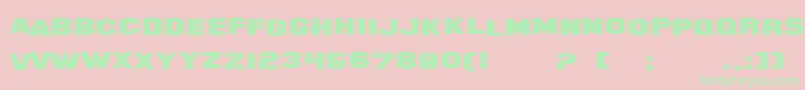 SfHollywoodHillsExtended Font – Green Fonts on Pink Background