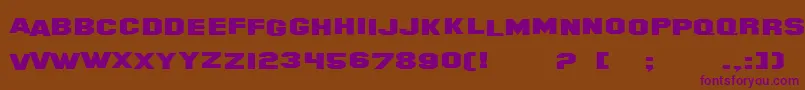 SfHollywoodHillsExtended Font – Purple Fonts on Brown Background