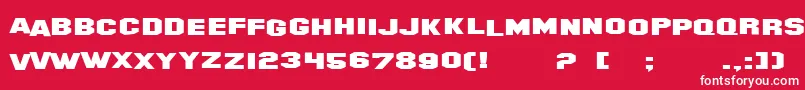 SfHollywoodHillsExtended Font – White Fonts on Red Background