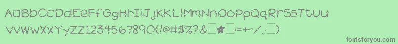 2peasHeartsDelight Font – Gray Fonts on Green Background