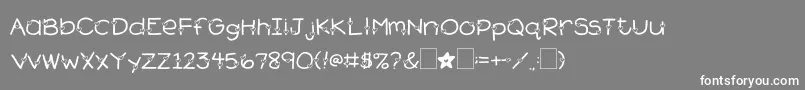 2peasHeartsDelight Font – White Fonts on Gray Background