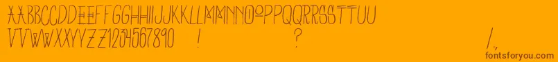 OwlCreek Font – Brown Fonts on Orange Background