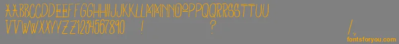 OwlCreek-Schriftart – Orangefarbene Schriften auf grauem Hintergrund