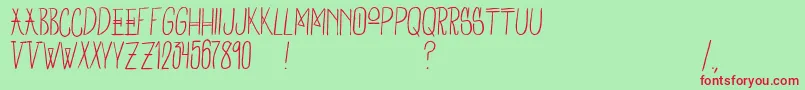 OwlCreek Font – Red Fonts on Green Background
