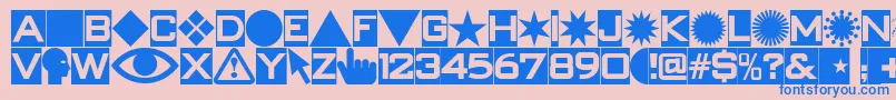 Police Swish ffy – polices bleues sur fond rose