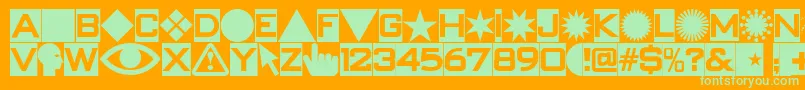 Czcionka Swish ffy – zielone czcionki na pomarańczowym tle