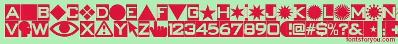 Swish ffy Font – Red Fonts on Green Background