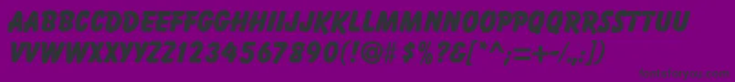 BatavinRegular Font – Black Fonts on Purple Background