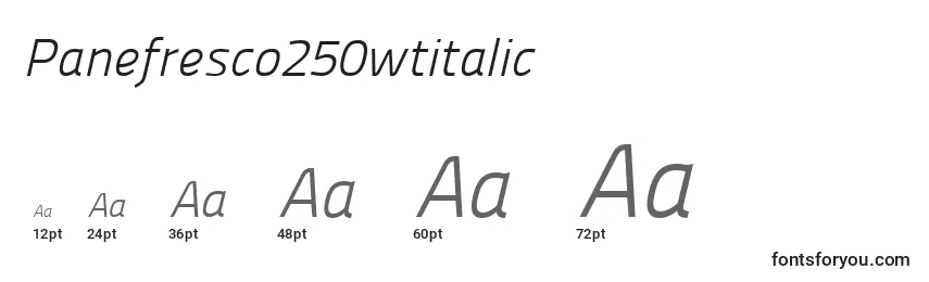 Panefresco250wtitalic Font Sizes