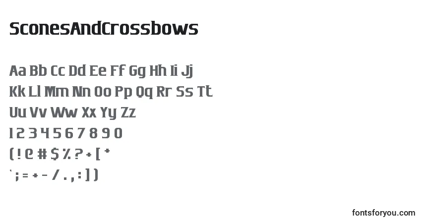 SconesAndCrossbows Font – alphabet, numbers, special characters