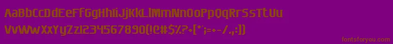 SconesAndCrossbows-fontti – ruskeat fontit violetilla taustalla
