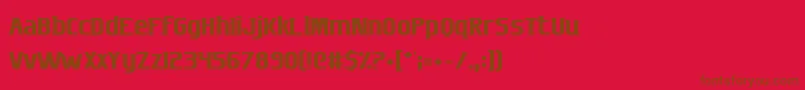 SconesAndCrossbows Font – Brown Fonts on Red Background