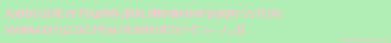 フォントSconesAndCrossbows – 緑の背景にピンクのフォント