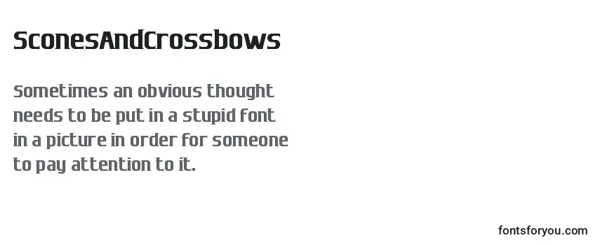 Обзор шрифта SconesAndCrossbows