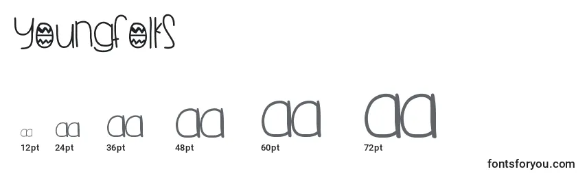 Youngfolks Font Sizes