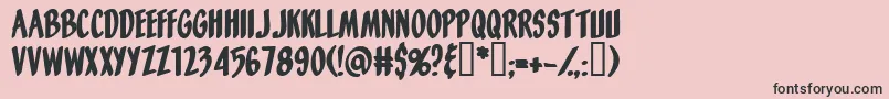 Orangefizz Font – Black Fonts on Pink Background