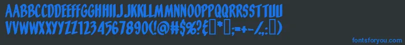 Orangefizz Font – Blue Fonts on Black Background