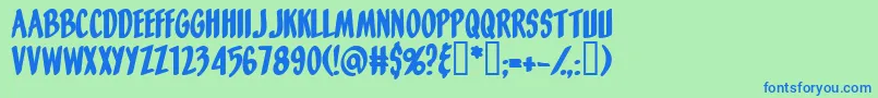Orangefizz Font – Blue Fonts on Green Background
