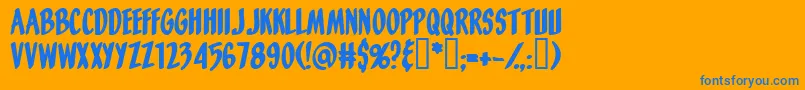 Orangefizz Font – Blue Fonts on Orange Background