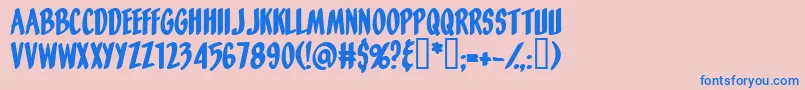 Orangefizz Font – Blue Fonts on Pink Background