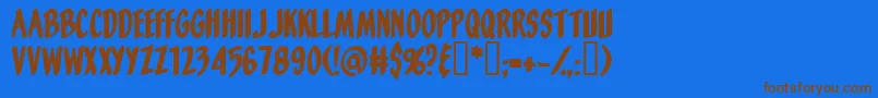 Orangefizz Font – Brown Fonts on Blue Background