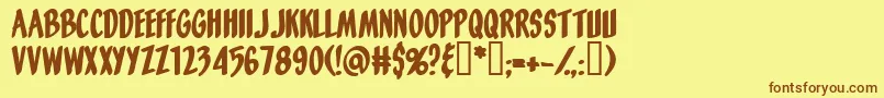 Orangefizz Font – Brown Fonts on Yellow Background