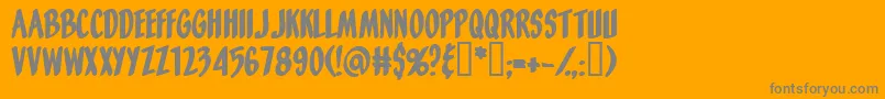 Orangefizz Font – Gray Fonts on Orange Background
