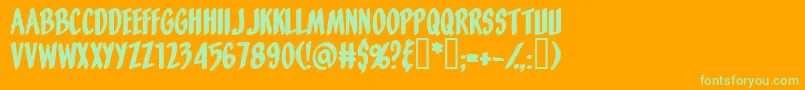 Orangefizz Font – Green Fonts on Orange Background
