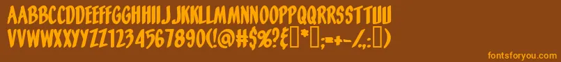 Orangefizz Font – Orange Fonts on Brown Background