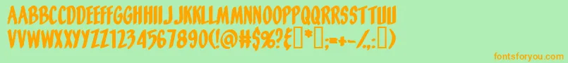 Orangefizz Font – Orange Fonts on Green Background