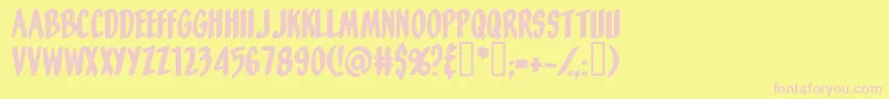 Orangefizz Font – Pink Fonts on Yellow Background