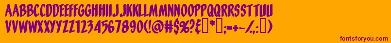 Orangefizz Font – Purple Fonts on Orange Background