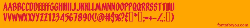 Orangefizz Font – Red Fonts on Orange Background