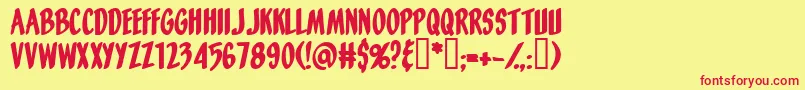 Orangefizz Font – Red Fonts on Yellow Background